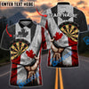 BlueJose Darts Canadian Flag Personalized Name, Team Name Shirt