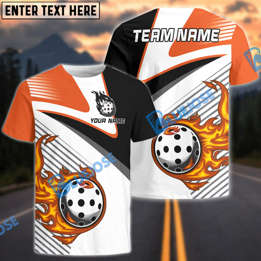 BlueJose Pickleball Orange Arrow Personalized Name, Team Name Unisex Shirt