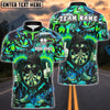 BlueJose Darts Flaming Dartboard Attitude Graffiti Pattern Personalized Shirt (4 Colors)