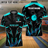 BlueJose Bowling And Pins Luxury Pattern Customized Name 3D Shirt (4 Colors)