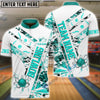 BlueJose Bowling And Pins White Grunge Customized Name 3D Shirt (4 Colors)