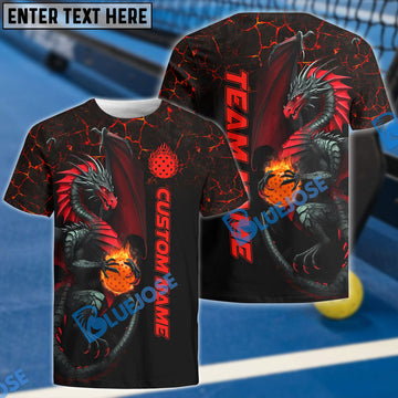 BlueJose Pickleball Dragon Personalized Name, Team Name Unisex Shirt