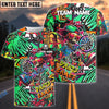 BlueJose Darts Funny Skull Colorful Graffiti Personalized Name, Team Name Shirt (4 Colors)