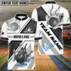 BlueJose Bowling And Pins Smoke Pattern Customized Name 3D Shirt (4 Colors)