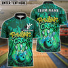 BlueJose Bowling And Pins Spray Bowling Crew Customized Name, Team Name 3D Shirt (4 Colors)