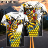 BlueJose Darts Angry Bee Honeycomb Personalized Name Shirt