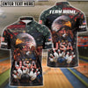 BlueJose Bowling Eagle The Pride Of America Customized Name, Team Name 3D Shirt