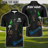 BlueJose Grim Reaper Golf Polo Shirt, Customized Name & Team Name 3D Shirts (4 Colors)