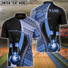 BlueJose Bowling & Pins Tribal Crown Pattern Customized Name, Team Name 3D Shirt (6 Colors)