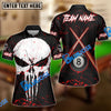 BlueJose Billiards 8 Ball Punisher Skull Crossing Cue Personalized Name, Team Name Unisex Shirt (4 Colors)