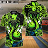BlueJose Bowling Big Cobra Python Lightning Customized Name, Team Name 3D Shirt (4 Colors)