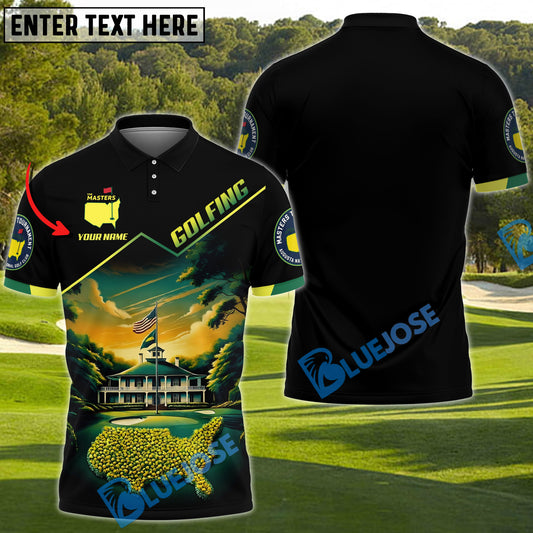 BlueJose The Masters Augusta Golf Polo Shirt Custom Name, Team Name 3D Shirts