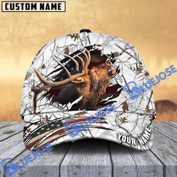 BlueJose Premium Elk Hunting Multicolor Personalized Cap