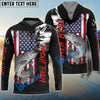 Bluejose Trout Fishing  Black US Flag Sport Custom Name & Team Name 3D Shirts