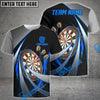 BlueJose Darts Tornado Pattern Personalized Name, Team Name Shirt (4 Colors)