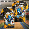 BlueJose Bowling & Pins Beer Party Funny Cartoon Customized Name, Team Name 3D Shirt (6 Colors)