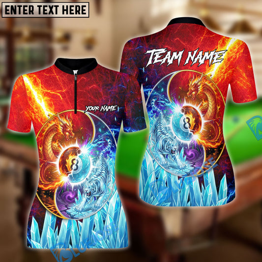 BlueJose Billiards Ball 8 Eternal Yin Yang Dragon and Tiger of the Cosmic Personalized Shirt