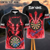 BlueJose Darts Wolf Fire Flame Personalized Name, Team Name 3D Shirt (4 Colors)