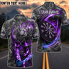 BlueJose Darts Flame King Skull Personalized Name, Team Name Shirt (4 Colors)
