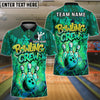 BlueJose Bowling And Pins Spray Bowling Crew Customized Name, Team Name 3D Shirt (4 Colors)