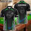 BlueJose Flame 8 Ball Billiards Personalized Name Shirt  for Team (6 Colors)