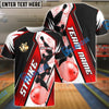 BlueJose Bowling And Pins Golden Strike On Customized Name 3D Shirt (4 Colors)