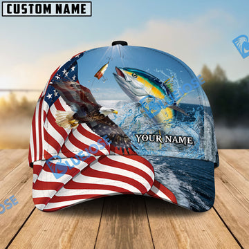 BlueJose Eagle Flag Tuna Fishing Classic Cap