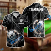 BlueJose Billiards Ball 8 Pool Thunder Lightning Personalized Name And Team Name Shirt