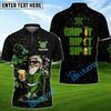 BlueJose Grip It Rip It Sip It St Patrick's Day Leprechaun Golf And Beer Shamrock Golf Shirt, Golf Shirts For Men