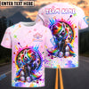 BlueJose Darts Unicorn Rainbow Splash Cool Style Personalized Name Shirt