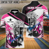 BlueJose Bowling And Pins Lion God Praying Customized Name 3D Shirt (6 Colors)