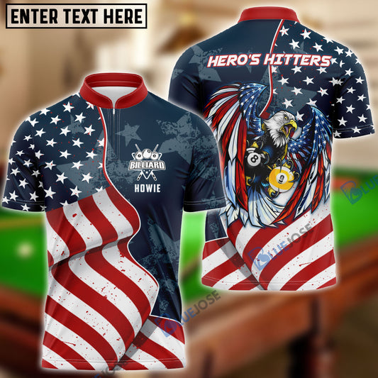 BlueJose Billiards Ball 8 & 9 Flag Player Personalized Name, Team Name Unisex Shirt