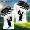 BlueJoses Golf and Wing Pattern Customized Name 3D Shirt (4 Colors)