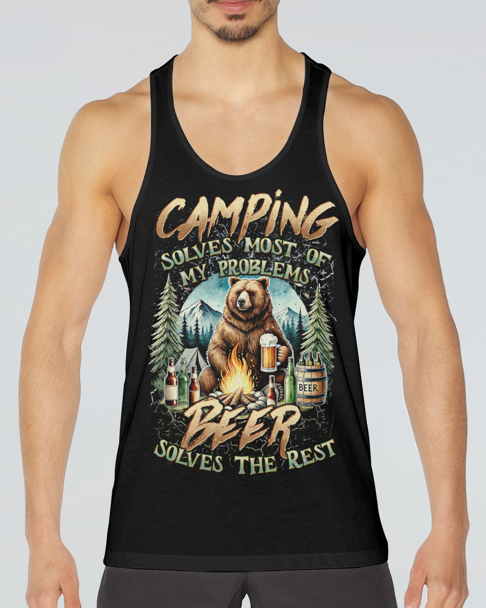CAMPING SOLVES MOST OF MY PROBLEMS ALL OVER PRINT - TYTD2808241