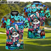 BlueJose Graffiti Bunny Golf Polo Customized Name, Team Name 3D Shirts (4 Colors)