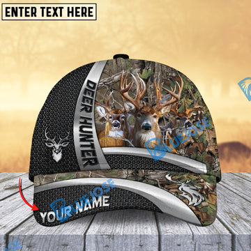 BlueJose Deer Hunter Silver Buck Forest Multicolor Personalized 3D Cap (6 color)