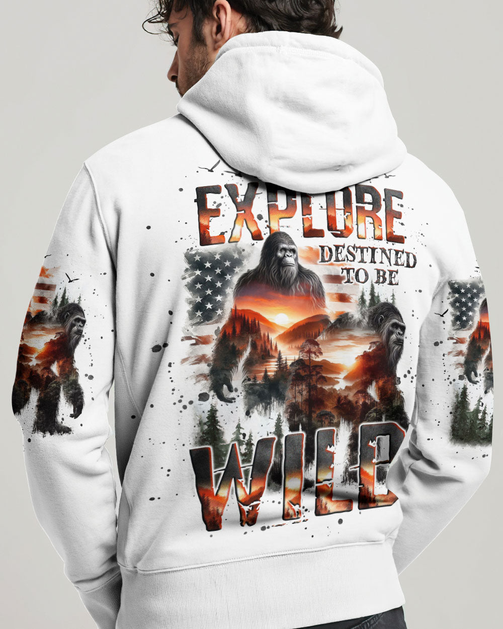 BORN TO EXPLORE DESTINED TO BE WILD BIGFOOT ALL OVER PRINT - TLNO2309243