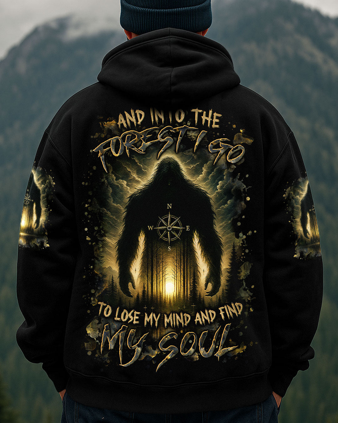AND INTO THE FOREST I GO BIGFOOT ALL OVER PRINT - YHLN0207253