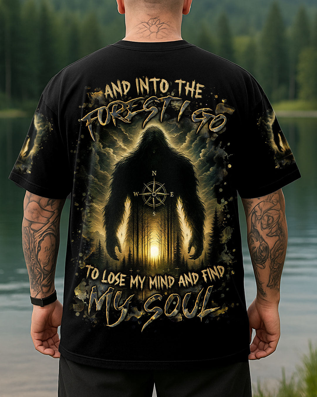 AND INTO THE FOREST I GO BIGFOOT ALL OVER PRINT - YHLN0207253