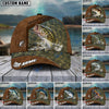BlueJose Fishing Leather Pattern Personalized Cap (13 Breeds)
