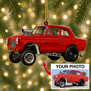 Bluejose Custom Photo Ornament Gift For '59 Ford Anglia gasser Car Lovers
