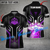 BlueJose Bowling And Pins Light Neon Sport Jersey Pattern Customized Name 3D Shirt (4 Colors)