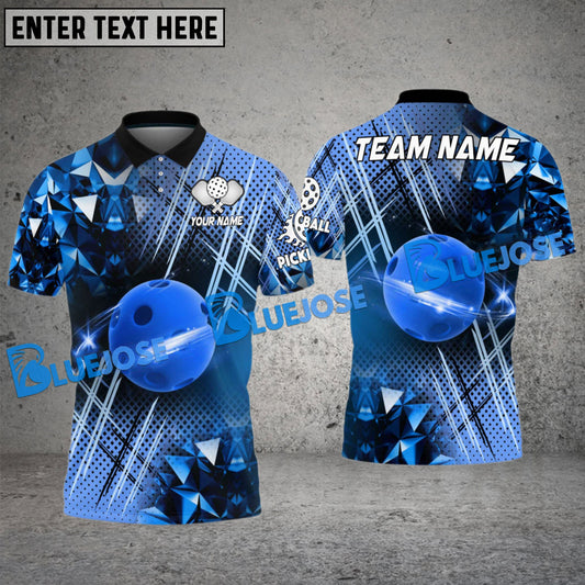 BlueJose Pickleball Diamond Net Personalized Name, Team Name Unisex Shirt (4 Colors)