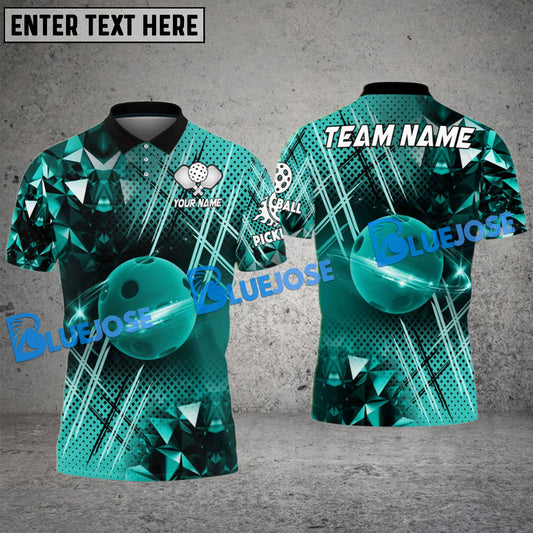 BlueJose Pickleball Diamond Net Personalized Name, Team Name Unisex Shirt (4 Colors)