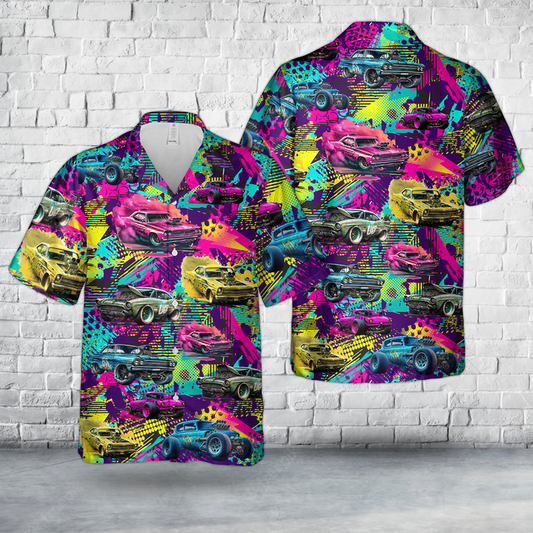 Bluejose Drag Racing Car Hawaiian Shirt
