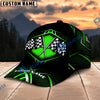 Racing Checkered Flag Personalized Name Cap – Red Metallic Honeycomb Custom Classic Baseball Cap