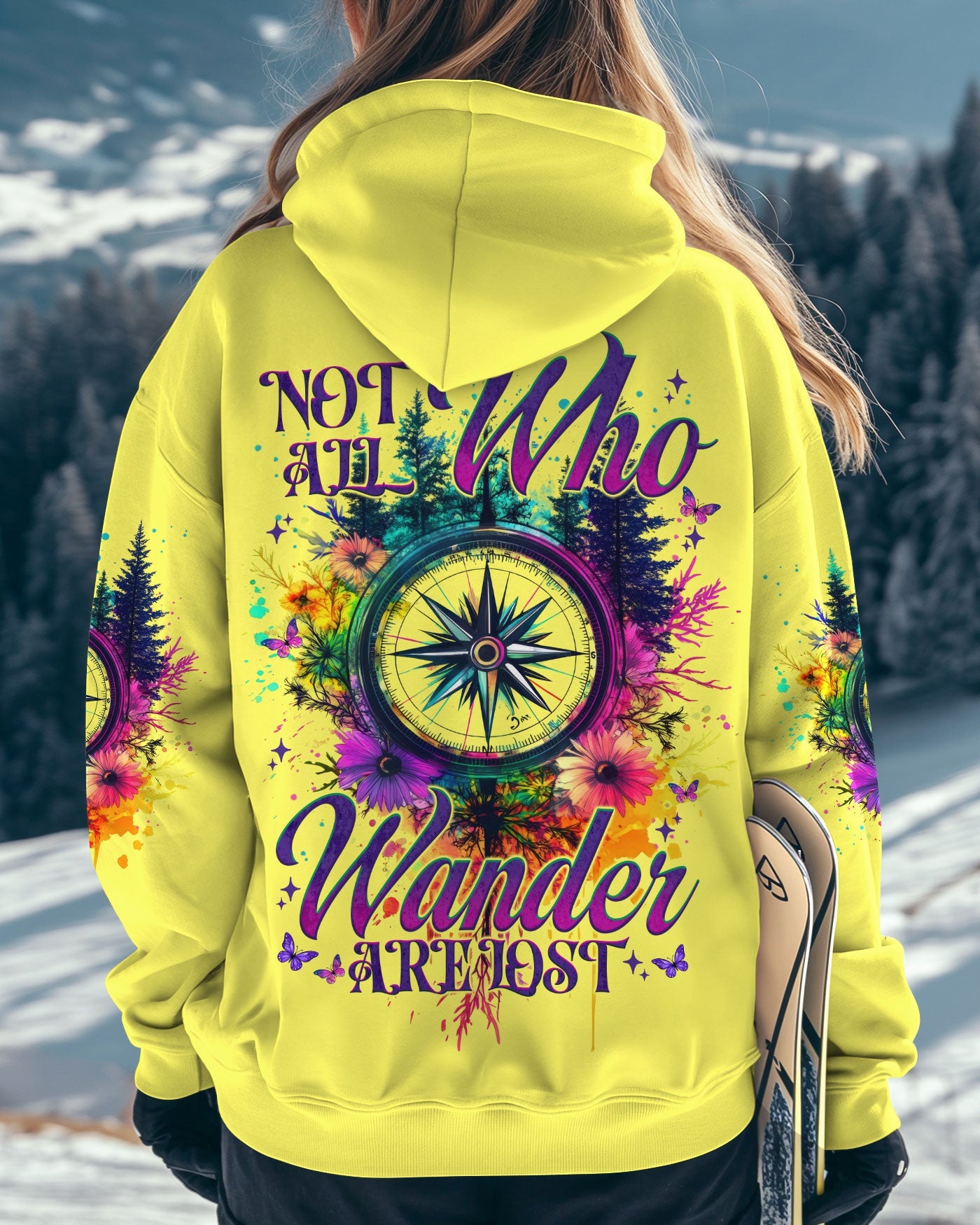 NOT ALL WHO WANDER ARE LOST COMPASS ALL OVER PRINT - TYTM1606254