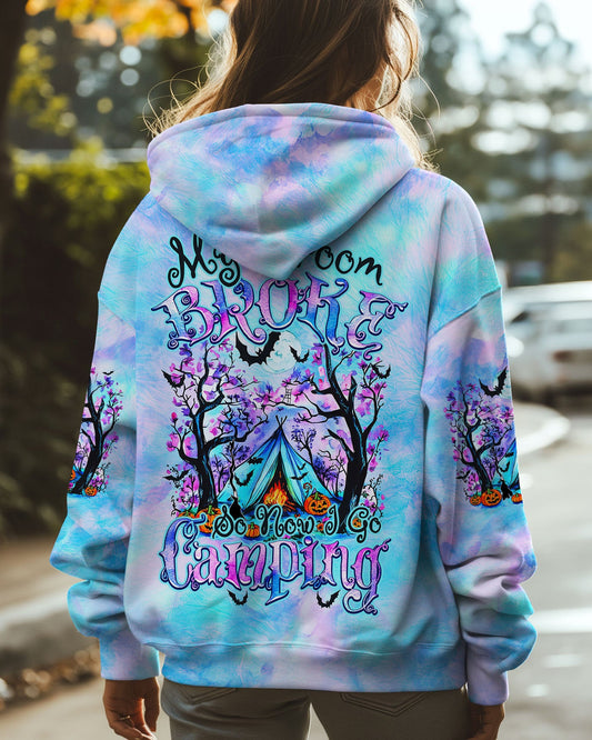 MY BROOM BROKE SO NOW I GO CAMPING HALLOWEEN ALL OVER PRINT - TYTM1408243