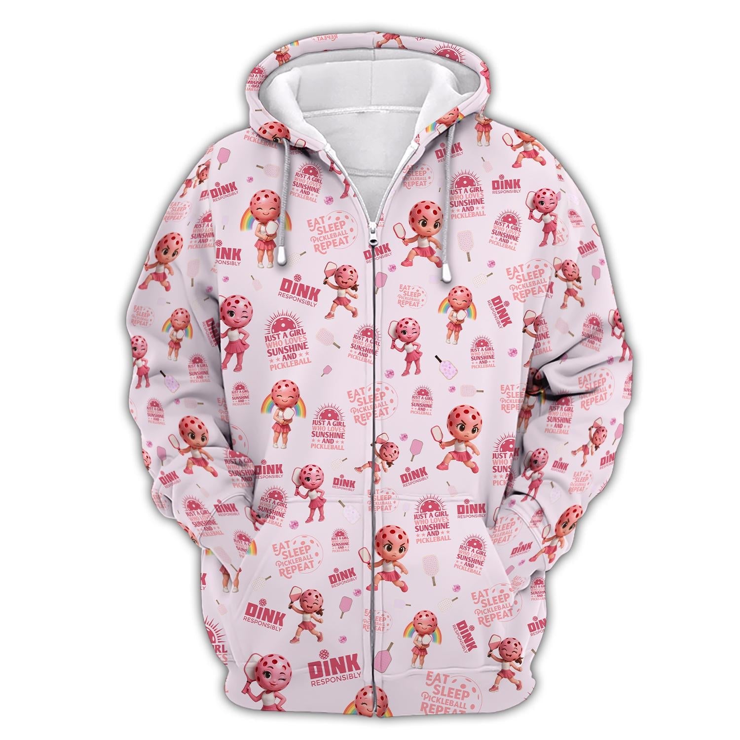 Eat Sleep Pickleball Repeat Shirt – Personalized Women’s Pickleball T-Shirt – Cute and Fun Pickleball Tee for Women Players & Gifts