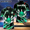 BlueJose Bowling and Pins Colorful Thunder Power Personalized Name Team Name 3D Shirt (5 Colors), Personalized Shirts For Bowling Players